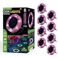 thumbnail image 1 of Bell + Howell Disques Solaires, Mosaïque Fuchsia – Lot de 8, DEL Lumineuses, Éclairage de Sentier Extérieur Résistant aux Intempéries, Allumage/extinction Automatiques, Piquets de Sol Faciles, 1 of 8