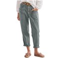 thumbnail image 2 of RXIRUCGD Women's Summer Casual Buttoned Cotton And Linen Loose Pants, Gray, Size: L, 2 of 6