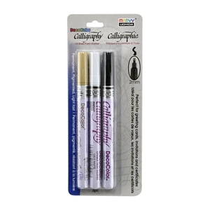 Marvy UchidaÂ® DecocolorÂ® Marqueur de peinture à base d'huile de calligraphie 3Pack