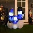 thumbnail image 2 of HOMCOM 4FT Large LED Lighted Christmas Inflatable Snowmen Holiday Decor, 2 of 10