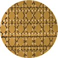 thumbnail image 1 of Ahgly Tapis d'Intérieur Lavable en Machine Carré Marron Selle, 3 Pieds Carré, 1 of 7