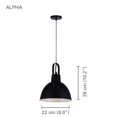 thumbnail image 2 of Xtricity - Suspension Lumineuse, Largeur 8.6 Pieds', de la Collection Alpha, Noir, 2 of 3