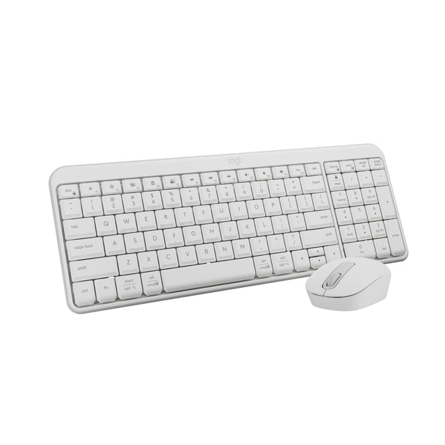 Logitech MK250 Souris et Clavier Sans Fil Bluetooth Blancs, Dotés d'Un Clavier compact avec Pavé Numérique Complet et Touches à Profil Profond, Jumelés à une Petite Souris Bluetooth Ambidextre, Conçus pour une Connexion Sans Fil Facile Sans dongle et une Utilisation Quotidienne durable.