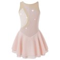 thumbnail image 3 of Oyolan Robe Tutu une Pièce de Danse Ballet pour Filles Enfants, Justaucorps de Compétition de Patinage Artistique en Maille à Empiècements, Rose 16, 3 of 7