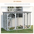 thumbnail image 4 of PawHut Cat Enclosure Pet Hutch with Waterproof Roof Multi-Level Grey, 4 of 10