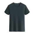 thumbnail image 5 of Styesk T Shirts for Man Solid-Color Casual Elastic Sports Short Sleeved Round-Neck Blouses, 5 of 5