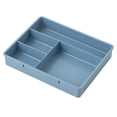 thumbnail image 2 of YIMWNYI Multi-compartment Desk Organizer Stackable Office Storage Box Thickened Plastic Desktop Tidier For Home Office Organization (Pink, White, Blue), 2 of 6