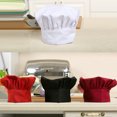 thumbnail image 4 of Toque de Chef Adulte Ajustable Élastique Boulanger Cuisine Cuisine Casquette de Chef (Rouge), 4 of 4