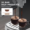 thumbnail image 2 of WHALL Cafetière à Écran Tactile 20 Bars, avec Buse Vapeur Mousseur à Lait, Machine à Expresso en Acier Inoxydable, 2 of 7