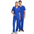 thumbnail image 1 of Haut d’uniforme médical à encolure en V Core Essentials unisexe Scrubstar WC846, 1 of 7