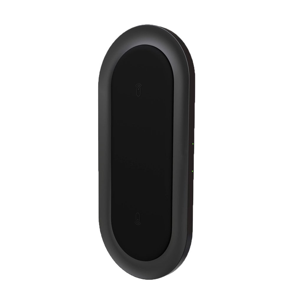 1 Set Wireless USB Charger 2 in 1 Magnetic Automatic Adsorption High Conversion Rate Intelligent Foreign Object Recognition Support Phone/Earphone Wireless Charger Pad for Office