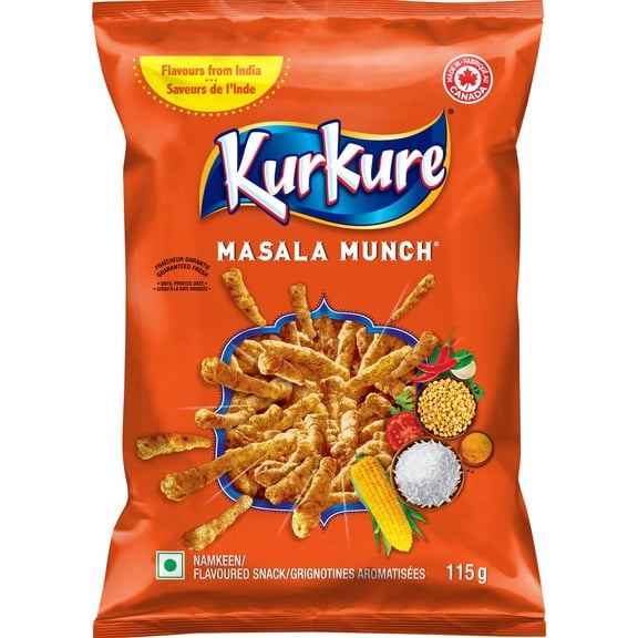 Grignotines aromatisées Kurkure Masala Munch