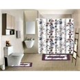 thumbnail image 1 of 15-Piece Bathroom Set  2-Rugs/Mats Non Slip  1 Fabric Shower Curtain  With 12-Fabric Covered Rings  Different Styles and Colors For Home Bath Dcor Peony Purple, 1 of 7