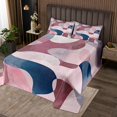 thumbnail image 2 of Erosebridal Modern Minimalism Coverlet Set King, Abstract Geometric Bedding Set, Pink Camo Bed Set, Breathable Bedroom Decorative, 3pcs, 2 of 5