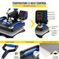 thumbnail image 3 of VEVOR Heat Press Machine 12 x 15 Inch 8 in 1 Heat Press Sublimation Machine 360° Rotation Swing Away 8 in 1 Shirt Printing Machine Dual-Tube Heating for DIY T-Shirts Cap & Mugs Blue, 3 of 9