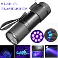 thumbnail image 1 of TIELUTT Détection de Lumière Noire 9 LED Mini Lampe de Poche Violette Lampe Torche Lampe Phares pour Adultes Lumière de Randonnée Pince Lumière de Tête de Espadrilles Chapeau Rigide Lumière Rechargeable Lumière de Course de Nuit, 1 of 8