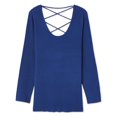 thumbnail image 1 of George Women's Plus Criss-Cross Back Sweater, 1 of 6