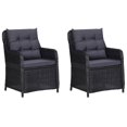 thumbnail image 4 of vidaXL 3 Piece Garden Dining Set Black, 4 of 5