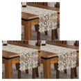 thumbnail image 1 of relayinert Comfortable Crochet Lace Table Runner For Easy Care Wedding Easy Wash Fitting light coffee 40*200cm 3Set, 1 of 6