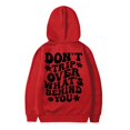 thumbnail image 4 of FAOWME Sweat à Capuche pour Filles Manches Longues Chandail en Molleton Graphique Mignon pour Enfants Rouge 3-4 Ans, 4 of 5