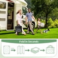 thumbnail image 5 of DEORAB Outdoor Rug Reversible 6x9' Patio Rug,Clearance Outside Plastic Waterproof Mat,Fordable Floor Rug for Patio, Camping, RV, Deck, Porch, Balcony, Backyard, black&grey, 5 of 5