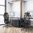 thumbnail image 4 of Costway Chaise de Bureau Ergonomique Dossier Haut en Maille avec Support Lombaire Réglable, 4 of 10