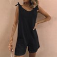 thumbnail image 1 of Styesk Shorts pour Femmes Mode Femme Été Uni Poche Décontracté Sans Manches Combinaison à Bretelles, 1 of 7