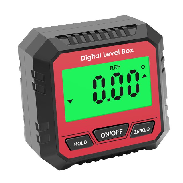 S SERENABLE Digital Angle Gauge Measures Tool Backlit LCD Sets Angles Cube Protractor Without blisters
