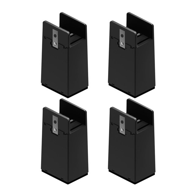 4 Pieces Leg Risers Bed Riser Diameter 1-4cm Desk Leg Riser Chair Risers Support H 10cm Black 10-37mm