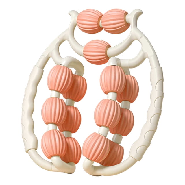 E-114 Orange Circular Leg Clamps Massage Roller For Fitness Muscle Relaxer Double Row Performance Gear