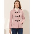 thumbnail image 2 of INSPIRE CHIC Manteau Duffle à Bascule pour Femme Fermeture Éclair devant Uni Court à Capuche Anorak m Rose, 2 of 5