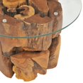 thumbnail image 4 of vidaXL Table Basse en Teck Massif Bois Flotté 60 cm, 4 of 5