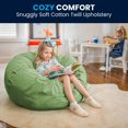 thumbnail image 3 of Oversized Solid Green Bean Bag Chair, 3 of 9