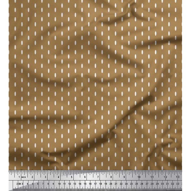 Soimoi Poly Georgette Fabric Triangle Shirting Print Fabric by The Yard 52 Inch Wide