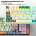thumbnail image 2 of Mistaha Clavier de Jeu Rétro Coloré avec Interrupteurs Rouges Linéaires et Souris Légère - Clavier Mécanique Russe K3 avec 100 Touches, Éclairage RVB Arc-en-Ciel et Câble Bobiné USB-C, 2 of 6