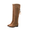 thumbnail image 2 of Bottes d'Automne Femmes Isolation Épaissie Talons Inclinés Longs Bottes de Chevalier Chaussures Filles en Liquidation, 2 of 6