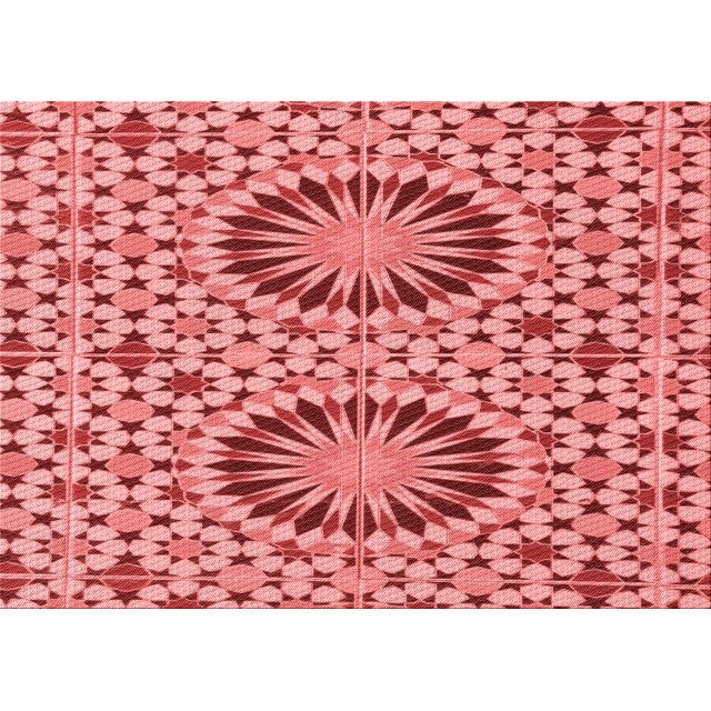 Ahgly Company Tapis Rectangulaire Lavable en Machine Intérieur Transitionnel Rose Corail Clair, 5 Pieds x 7 Pieds