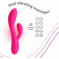 thumbnail image 1 of plusOne Masseur Vibrant Double Rose Passion, 1 of 1