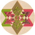 thumbnail image 1 of Ahgly Company Machine Washable Indoor Square Transitional Brown Gold Area Rugs, 3' Square, 1 of 7