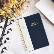 PEONAVET Notebook Notebook 2025 Calendar Notepad English Calendar A5 Calendar This Coil Book