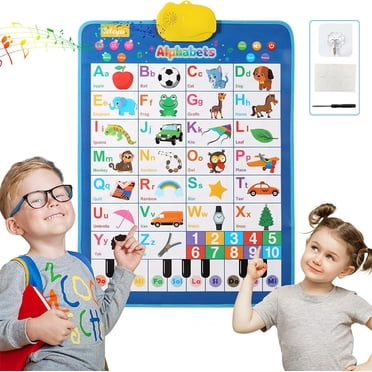 Tableau Mural Électronique Alphabet Tableau Interactif pour Enfant Rouleau Apprentissage de la Prononciation Jouets d'Apprentissage pour Enfants