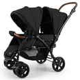 thumbnail image 1 of OLAKIDS Double Stroller, Foldable Baby Tandem Stroller with Djustable Backrest Canopy Footrest, 5-Point Harness, Storage Basket, Convertible Compact Lightweight Twin Stroller for Infants and Toddlers, 1 of 9