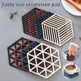 thumbnail image 2 of CAROOTU Hexagonal Table Isolation Multifonctionnel Résistant à la Chaleur Antidérapant Sous-Verres pour la Maison Cuisine Restaurant, 2 of 6