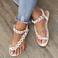 thumbnail image 2 of DXOUPM Women's Thong Slide Sandals Open Toe Slip on Flip Flop Comfortable Flat Sandals for Summer, 2 of 5