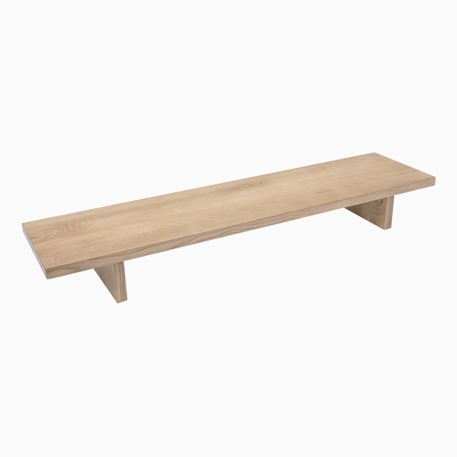 Desky Support pour Moniteur - Bois Franc Blanc
