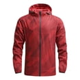 thumbnail image 1 of Pisexur Veste Coupe-Vent pour Homme, Décontractée, Coupe Ample, à Manches Longues, à Capuche Zippée, Veste de Randonnée pour Homme, Imperméable, Vestes Grande Taille pour Homme, 1 of 8