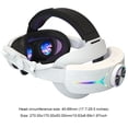 thumbnail image 3 of jinnoda RGB Adjustable VR Head Strap 8000mAh Rechargeable for Meta Quest 3 (White), 3 of 7