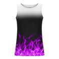 thumbnail image 3 of IROINID Débardeurs D\'entraînement Physique Sans Manches pour Hommes, Mode Décontractée Impression Dégradée Pull Col Rond Débardeurs de Sport, 3 of 4