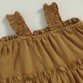 thumbnail image 4 of Toddler Baby Girl Summer Linen Dress Sleeveless Ruffle Infant Cute Princess Dresses Sun Dress, 4 of 6
