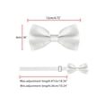 thumbnail image 4 of INSPIRE CHIC Accessoires de Nœud Papillon pour Hommes Sangle Ajustable Formel Uni Smoking Pré-Noué Blanc, 4 of 5